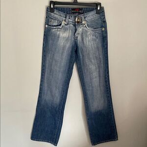 Vintage Y2K Flare Jeans – Blue Denim – Size 26/32